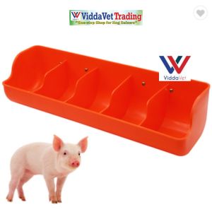 Viddavet Plastic Piglet Feeder 5 holes Plastic Nursery Pig Feeder 5 holes piglet feeder stainless automatic feeder