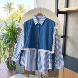 Laila Vest Set Atasan Wanita Terbaru Salur Bahan katun Mix Shakila