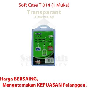 Soft Case ID Card Holder T 014 1 Sisi ( Kartu ) Pak / Casing Mika Lentur Tempat Kartu Nama Identitas