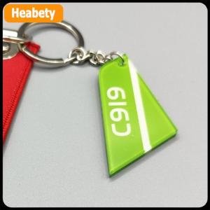【2-3 days delivery】 1 Piece Both Sides Print Acrylic Airline Pattern Vertical Tail Car Tag Key Accessories Aviation Keychain Backpack Pendant