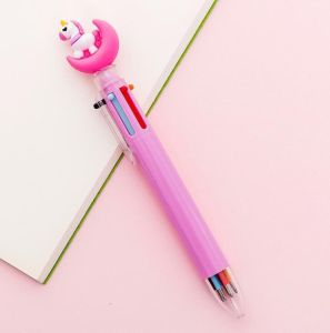 Harga Grosir - Pena Unicorn Multicolor 6 Warna / Pena Mekanik 6 Warna Karakter Unicorn Moon