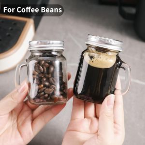 3Pcs Espresso Shot Glass Espresso Cups With Lid and Handle for for Coffee Beans Wine Bar Party