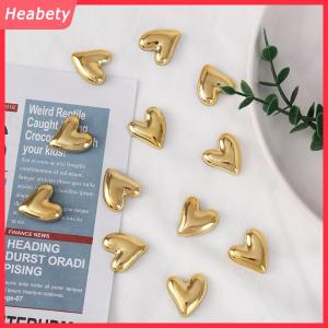 Heabety 10 Nam châm tủ lạnh hình trái tim nam châm tủ lạnh từ tính cho bảng tin trang trí máy ảnh Polaroid trang trí nhà