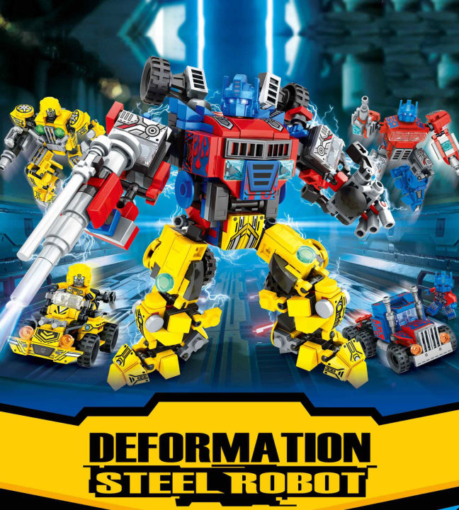 WUHUI 1PCS Transformed Optimus Figures Toy Building Kit Toys