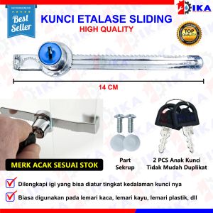KUNCI KACA 14MM TRITOP ORIGINAL 100% / ETALASE KACA / LEMARI LOCK GLASS DOOR KUALITAS BAGUS / Kunci Kaca Geser HL 140 | Kunci Laci Gerigi Sliding Etalase ORI / Kunci Etalase Kaca Kunci Kaca Geser Kunci Gergaji Sliding Geser Kunci Kaca Slding Lock
