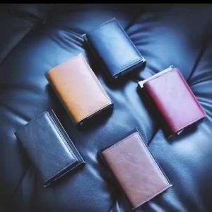MenCard Wallet Purse Automatical Aluminium Rfid ID Credit Card Holder Slim Business Smart Wallet