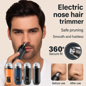 Nose Hair Trimmer Electric Nose Trimmer Mini Portable Painless Nose Hair Cutter Rechargeable Waterproof Nose Ear Eyebrow Trimmer
