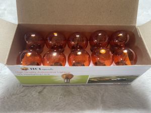 COMBO 1 hộp 10 bóng đèn HALOGEN S25 tiêu chuẩn 1 tim vàng. Điện 12v và 24v