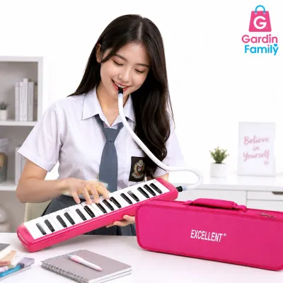 Pianika Excellent Pink Pro Premium Melodica 32 Tuts Hard Cover Box – Suara Jernih & Elegan