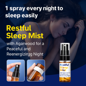 Natural Sleep Spray Aromatherapy Sleep Aid Calming Ebony Agarwood Scent Promotes Restful Sleep and Reduces Stress