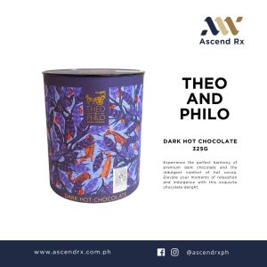 Theo and Philo Dark Hot Chocolate 325g - A Luxurious and Decadent Sip of Pure Cocoa Bliss by ascendrx