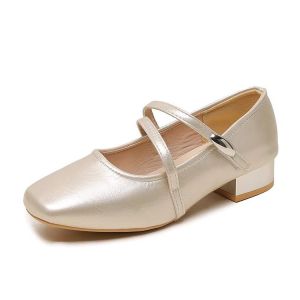 Free Shipping Elegant Shoes Autumn Fashion New Styles For Wearing With Dresses Shallow-Toe Pumps With A Low Heel