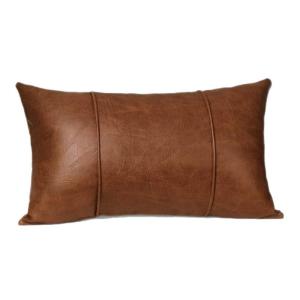 Luxury Stripeds Faux Leather Throw Pillow Cover Modern Design Sofa Bed Hypoallergenics Cushions Cover Protectors