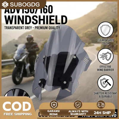 Motorcycle Windshield Smoke Grey Front Windscreen Wind Deflector for Honda ADV150 ADV160 Motorbike Modification Accessories