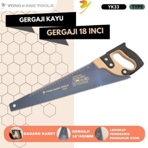 Gergaji Kayu Profesional Yong Kang 18 Inch dengan Gagang Fiber Ergonomis dan Penutup Karet