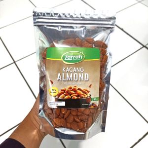 Kacang Almond Panggang Kupas 250gr Premium 100% Natural - Cemilan Mewah Sehat Berkualitas