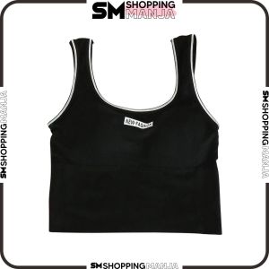 Tanktop Wanita Motif Polos Korean Style / Atasan Wanita Crop Top Kekinian Tanpa Kawat With Cup Bra Import Korea Fashion SM P364