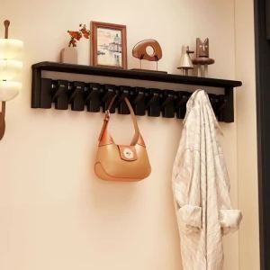xpkQ Piano Keys Wall Clothes Hangers Creative Wood Wall Clothes Hangers Nordic Entrance Wall Decoration Hangers Porch Storage 2Z5B1