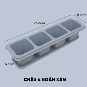 Chậu trồng sen đá MONROVIA trồng cây mini hoa nhí xương rồng bonsai kèm đĩa lót