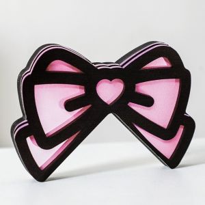 NEXASHOP Pink Computer Monitor Decor 3D Cute PC Decorations Women 3D Wood Decor Office Decoration