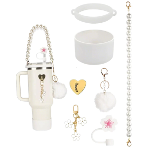 Water Bottle Silicone Protective Sleeve Cup Enhancement Set Portable Decorative Charm for Added Protections and Styles