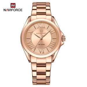 Jam tangan wanita Naviforce NF 5037RGRG original water proof Stainless Steel