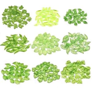 LSMSMAVDS 30pcs รูปใบไม้ ลูกปัดรูปใบไม้สีเขียวใส โปร่งใสโปร่งใส ลูกปัดอะคริลิค ลูกปัดใบไม้อะคริลิคสีเขียว สร้อยข้อมือทำเสน่ห์แบบ DIY สีเขียวอ่อน ใบไม้ลูกปัดหลวม จี้ดีไอวาย