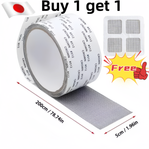 2M Window screen repair tape Window screen repair kit Window Screen Repair Kit Door Window Patch Tape Strong Adhesive Long Lasting Fiberglass Covering Mesh Repair Self-adhesive Window Screen Door Repair Subsidies Mesh Hole Repair Patch Anti-mosquito Repai