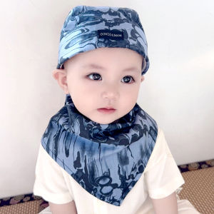 หมวกเด็กแรกเกิดพร้อมหมวกผ้าฝ้ายและผ้ากันเปื้อนสำหรับ 3-12 เดือน