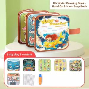DREAMTOY DIY 2 IN 1 bergambar Kreatif Water Painting Book Reusable Dapat Dilepas Quiet Book