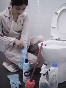 TPR Toilet Brush Quick Drain Cleaning Brush Tools for Toilet Household WC Bathroom Accessories Sets