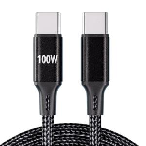Pd100w sạc USB C cáp loại C để loại C 1M Dây sạc nhanh nylon bện cho các thiết bị di động