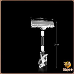 Digeo Transparent Plastic Shelf Clamp Merchandise Sign Price Label Tag Advertising Clips