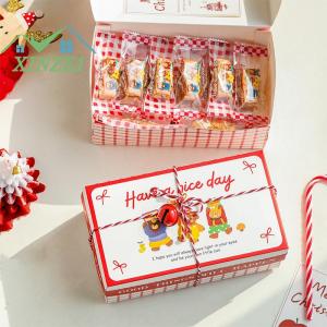 💖💓 กล่องของขวัญคริสต์มาสกล่องของขวัญสำหรับการอบขนมบิสกิตช็อกโกแลตของที่ระลึกดีไซน์การ์ตูน