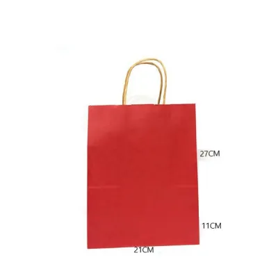 Red Paper Kraft Bags (Bulk Of 12Pcs/pack)