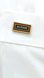 AL-NOOR Jubah Gamis Pria Muslim Premium Warna Putih Lengan Panjang Manset Kancing Tekan