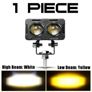 ORIGINAL LAMPU LED LASER SQL 3 MATA FOGLAMP LED SUPERBRIGHT 45 WATT/ 2 Mata 2 Warna LampuTembak Laser Gun Putih Kuning 2 Warna Waterproof