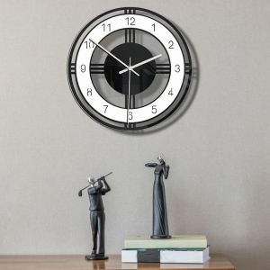 HOL Hot Sale 11 Inch Nordic Style Wall Clock Silent Transparent Acrylic Clock Home Living Room Decorative Modern Wall Clock