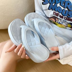 [Free Shipping] EVA Platform Flip-Flops For Petite Individuals Soft-Soled Height-Increasing Platform Shoes Toe-Post Sandals For Outdoor Wear And Beach Use