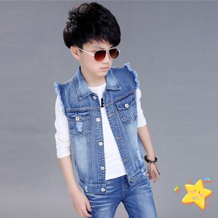 Kids denim outlet vest