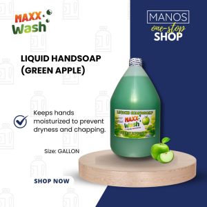 MAXXWASH LIQUID HANDSOAP GREENAPPLE / GALLON