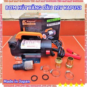 Máy bơm hút dầu diesel xăng và chất lỏng 12V Kapusi chính hãng chuẩn Nhật tích hợp cảm biến chống cháy nổ