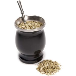 8oz Yerba Mate Cup Set Double-Wall 304 Stainless Steel Mate Tea Gourd with Bombillas Cup Argentine Home