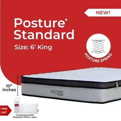 (Top Pick) Goodnite Posture Standard 10inch Thick + Posture Coil Mattress (King/Queen/SuperSingle/Single) (10 Years Warranty)