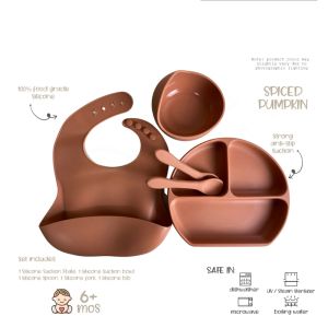 【PLE】100% Food Grade Silicone BPA Free Bollie Baby Silicone Long Handle Spoon and Fork Set BPA Free Infant Toddlers