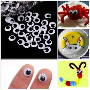 RISEDOT 50/100pcs/bag 3D Mắt hoạt động của búp bê Làm thủ công có lông mi Đôi mắt chuyển động lắc lư Nhựa Mắt búp bê phụ kiện đồ chơi