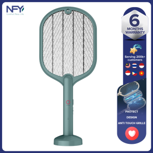 【 Thunder 】 Electric mosquito swatter Electric shock folding mosquito swatter USB mosquito killer Rechargeable household two in one mosquito lamp