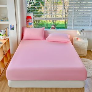 3 in 1 Bedsheet No Lukot No Gusot Single/Double/Queen/King Korean Plain Bedsheet With 2 Pillowcases