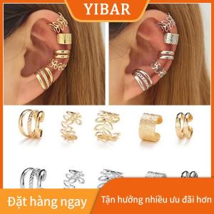 YIBAR 5 cái bộ của cá tính đơn giản Ear Cuff hợp kim trang sức cổ điển tai Phụ kiện cho phụ nữ hàng ngày Đảng mặc