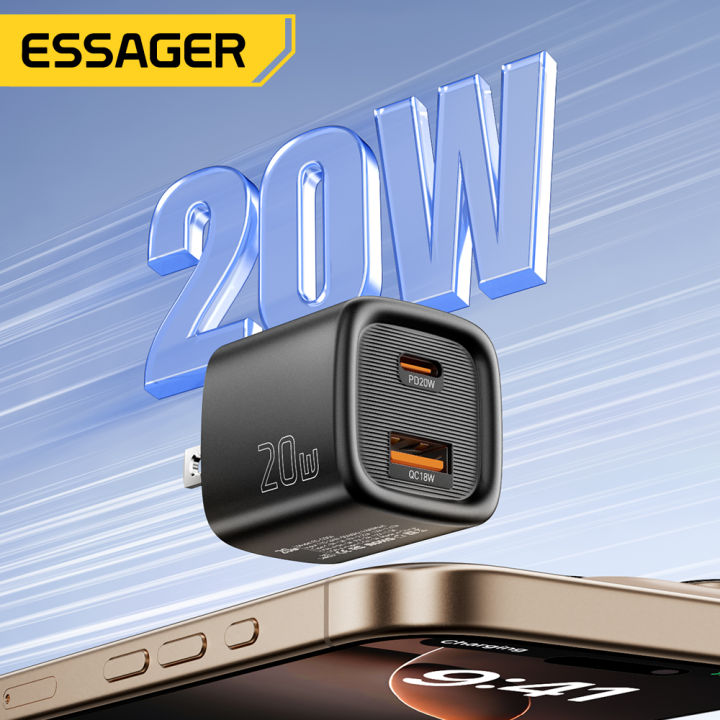 Essager pd20w USB-A Type-C Bộ sạc sạc nhanh USB A Loại C nhanh chóng ...